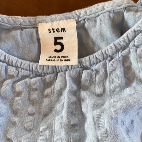 Stem seersucker jumpsuit zipper shoulder - Picture 3 of 6